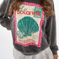 ZWEITELIEBE 880 La Dolce Vita Summer Sweatshirt - Washed Schwarz - vom Umtausch ausgeschlossen -