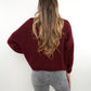 Zopfmuster Strickjacke Alexa - Bordeaux