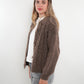 Zopfmuster Strickjacke Alexa - Braun