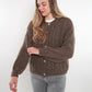 Zopfmuster Strickjacke Alexa - Braun