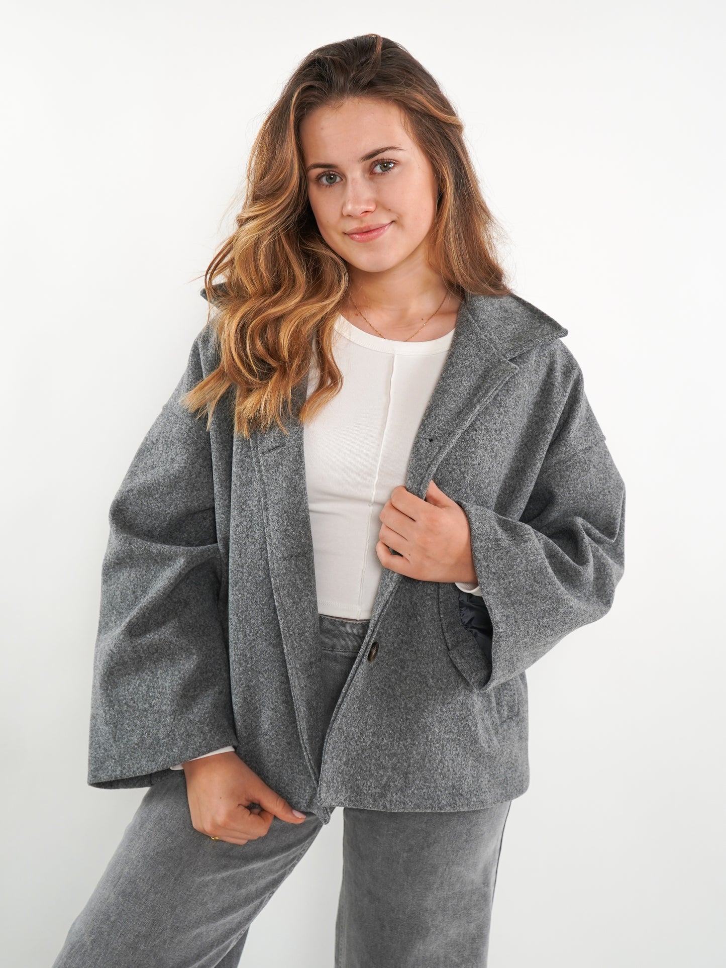 Basic Coat Nora - Grau