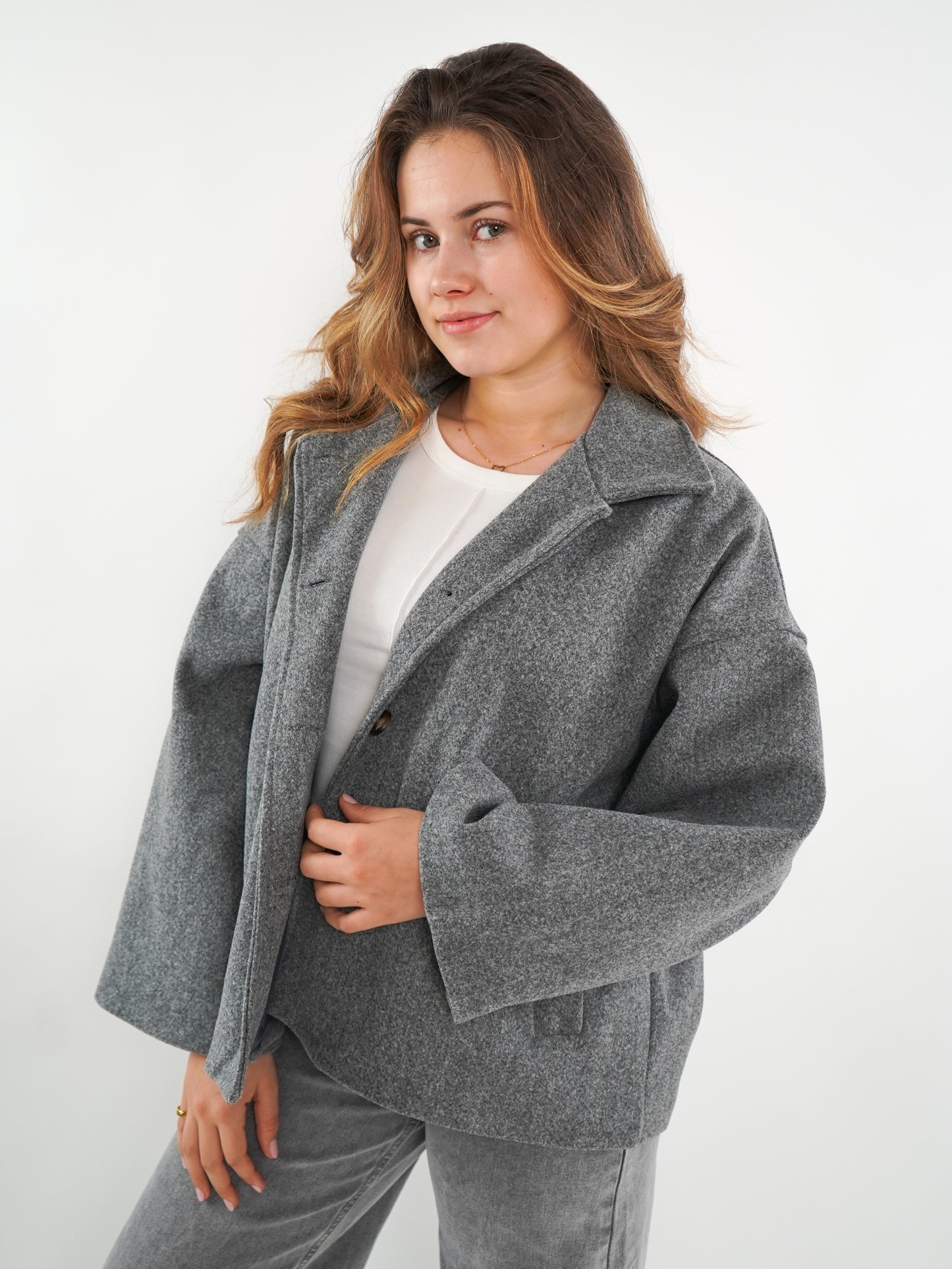 Basic Coat Nora - Grau