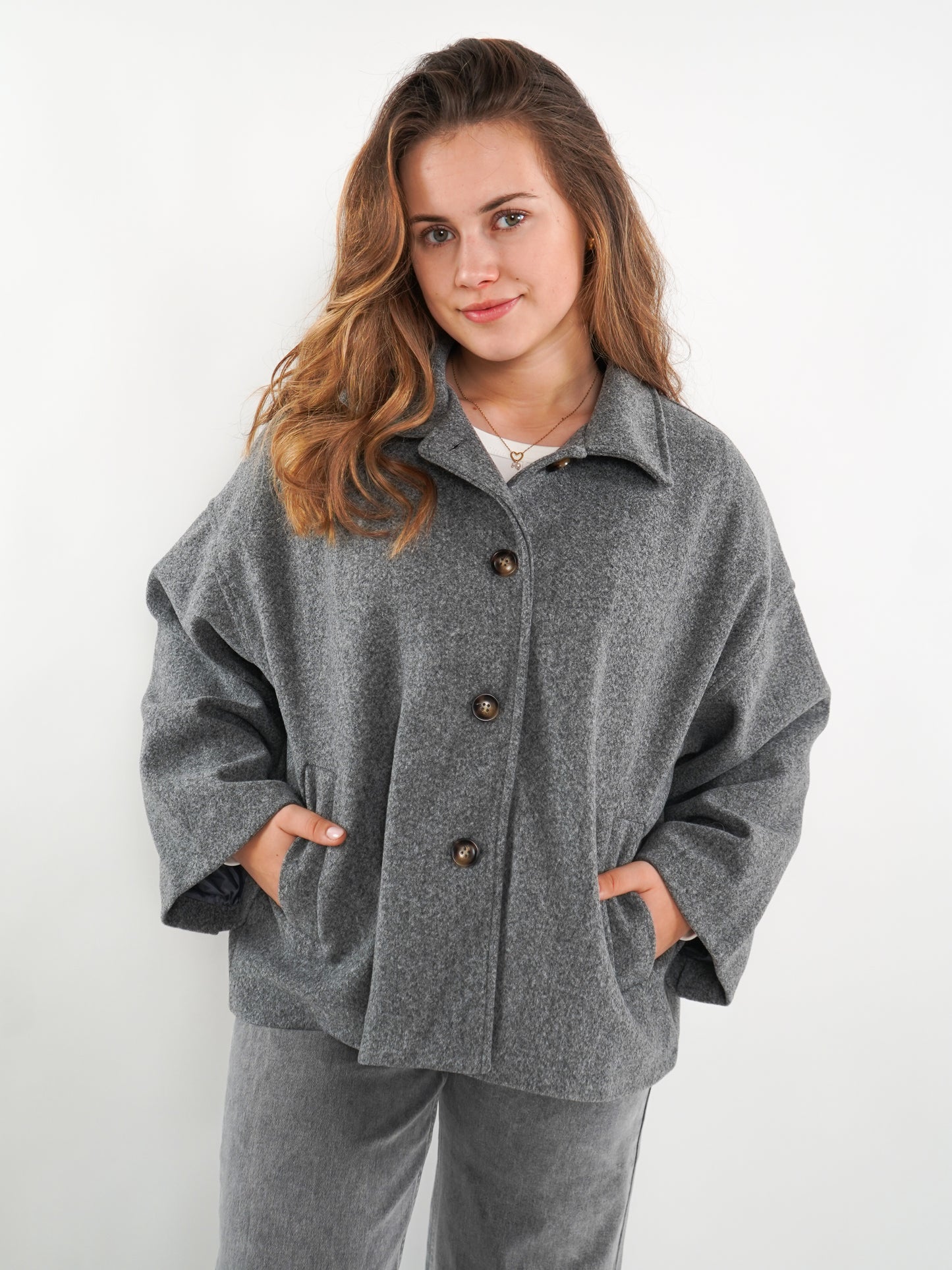 Basic Coat Nora - Grau