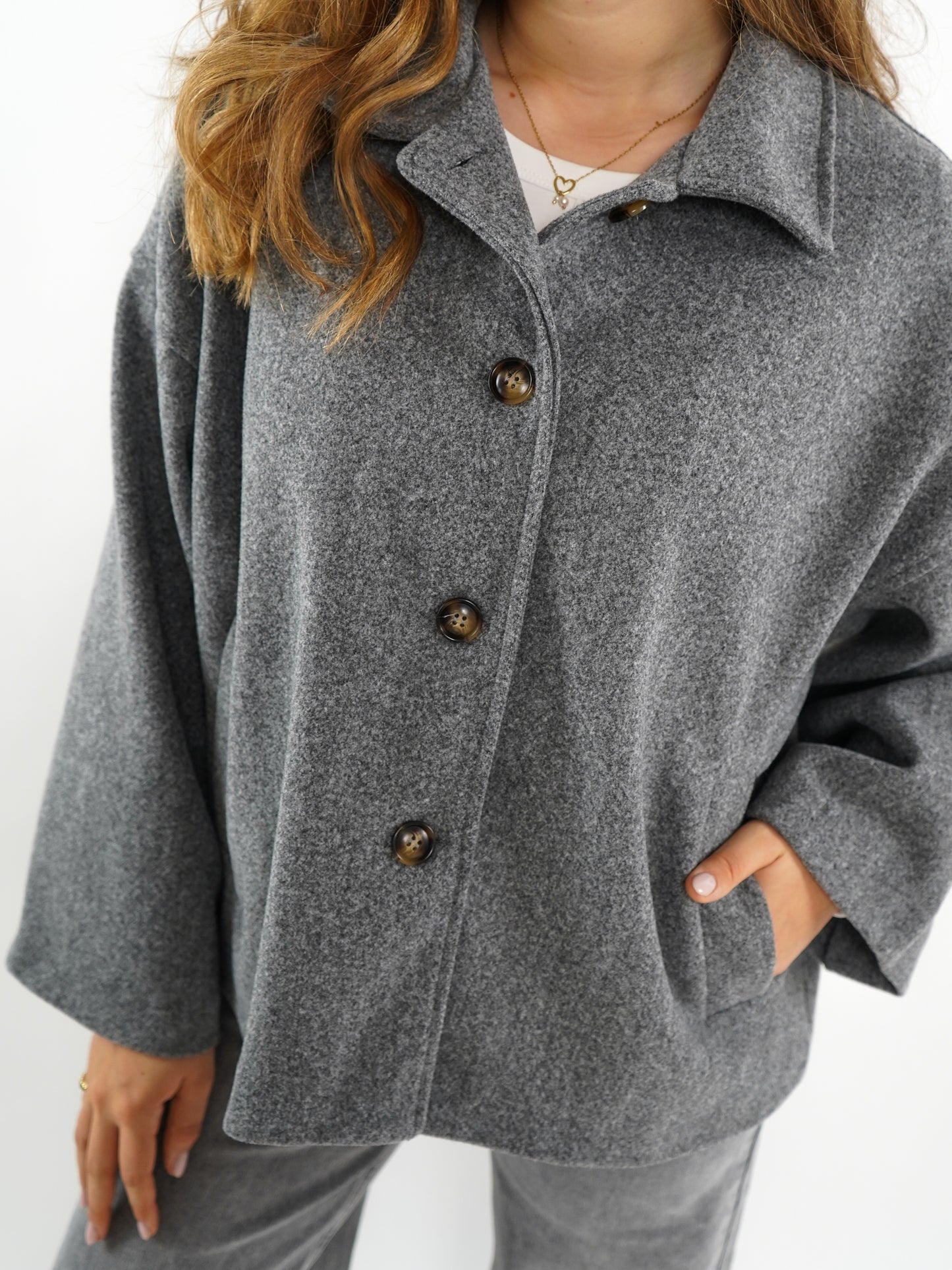 Basic Coat Nora - Grau