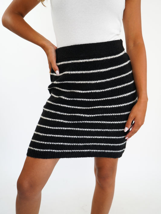 Mini Skirt Knit - schwarz