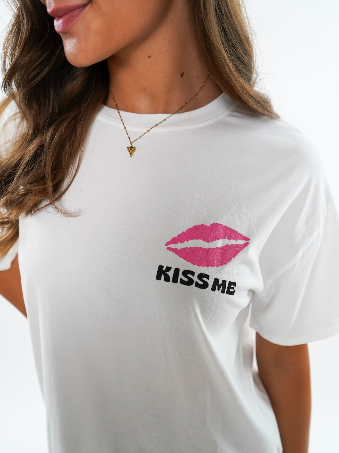 KISS ME T-Shirt - Weiß