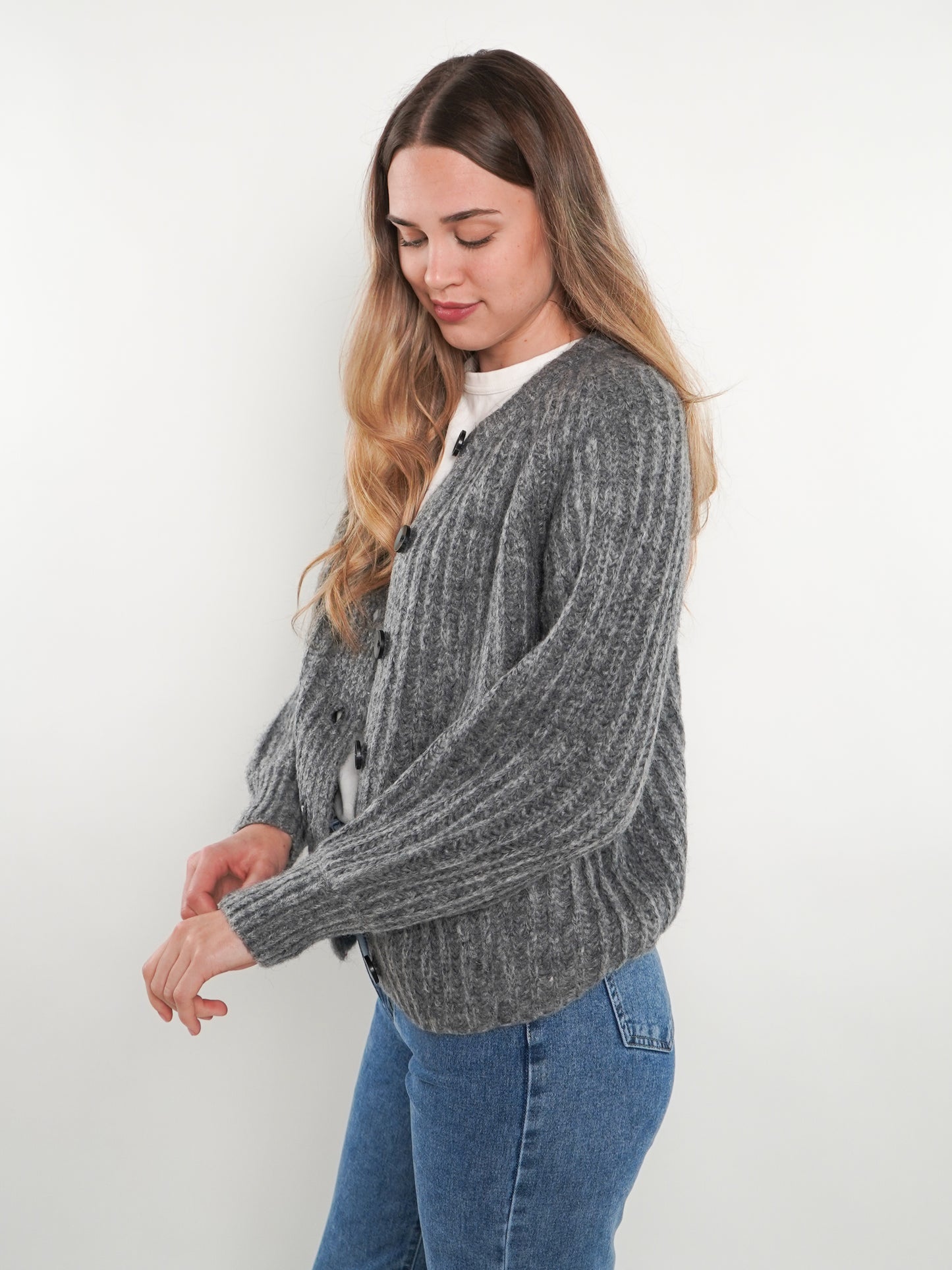 Strickjacke Ylva - Grau