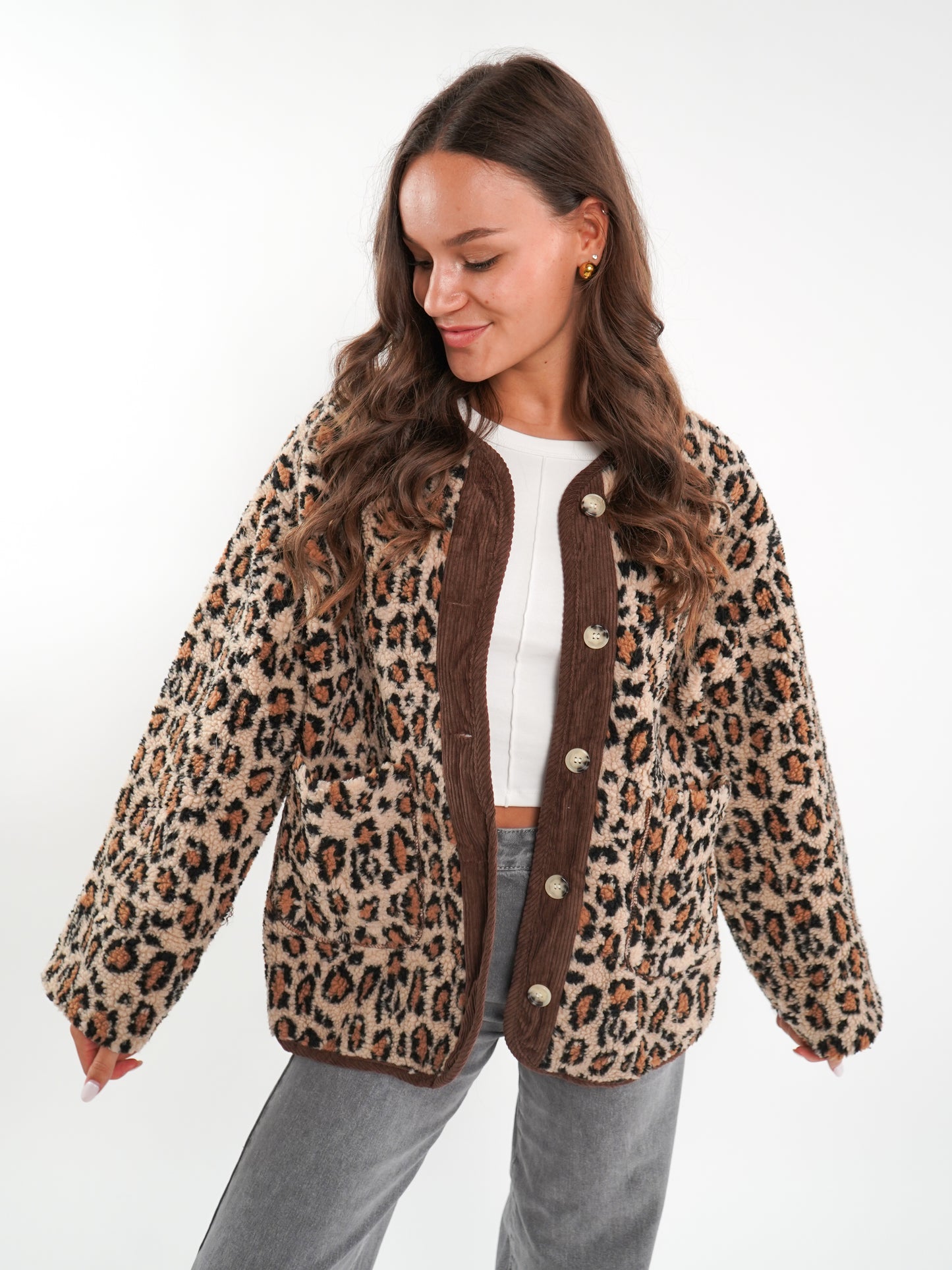 Teddyjacke mit Cord Charlotte - Leo Braun