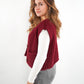 LUCKY DEAL 1226 Kurzarm Strickweste Elena - Bordeaux - vom Umtausch ausgeschlossen -