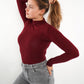 Essential Seamless high-neck Longsleeve - Dark Berry