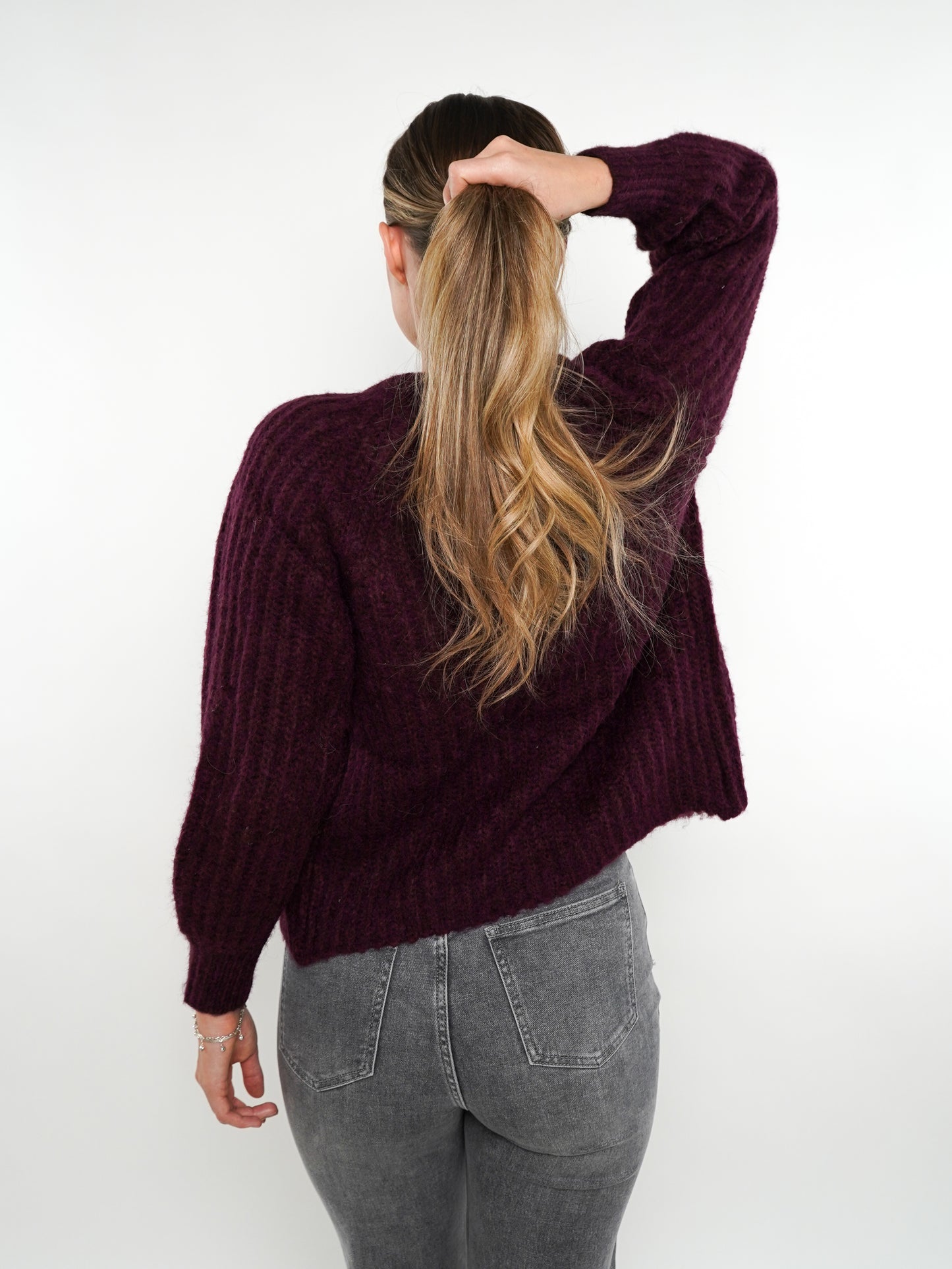 Strickjacke Ylva - Bordeaux