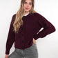 Strickjacke Ylva - Bordeaux