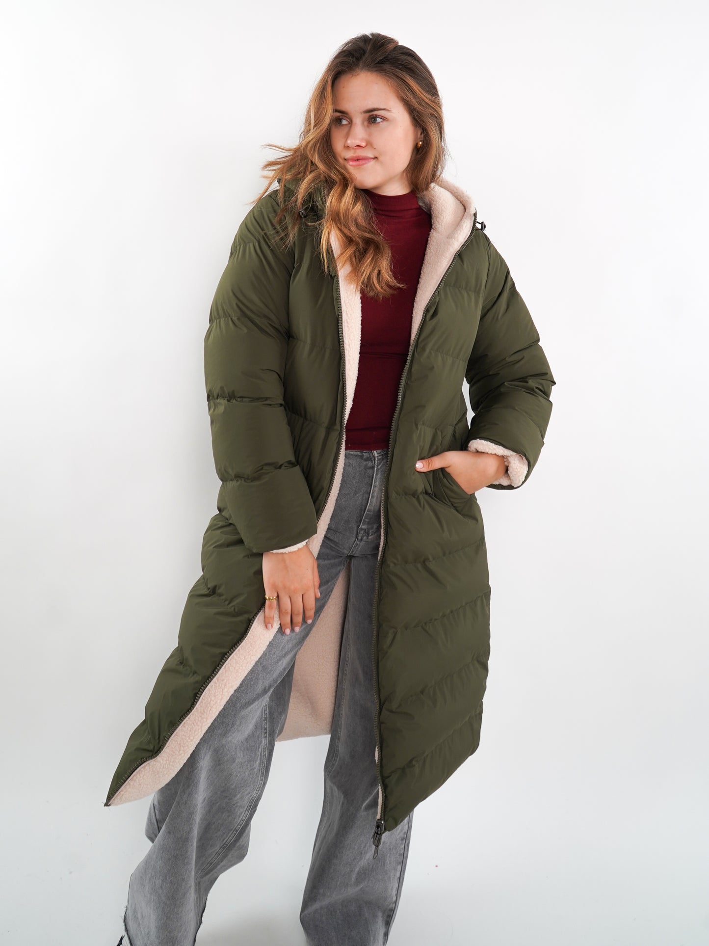 Flipcoat Winterjacke -  Khaki/Creme