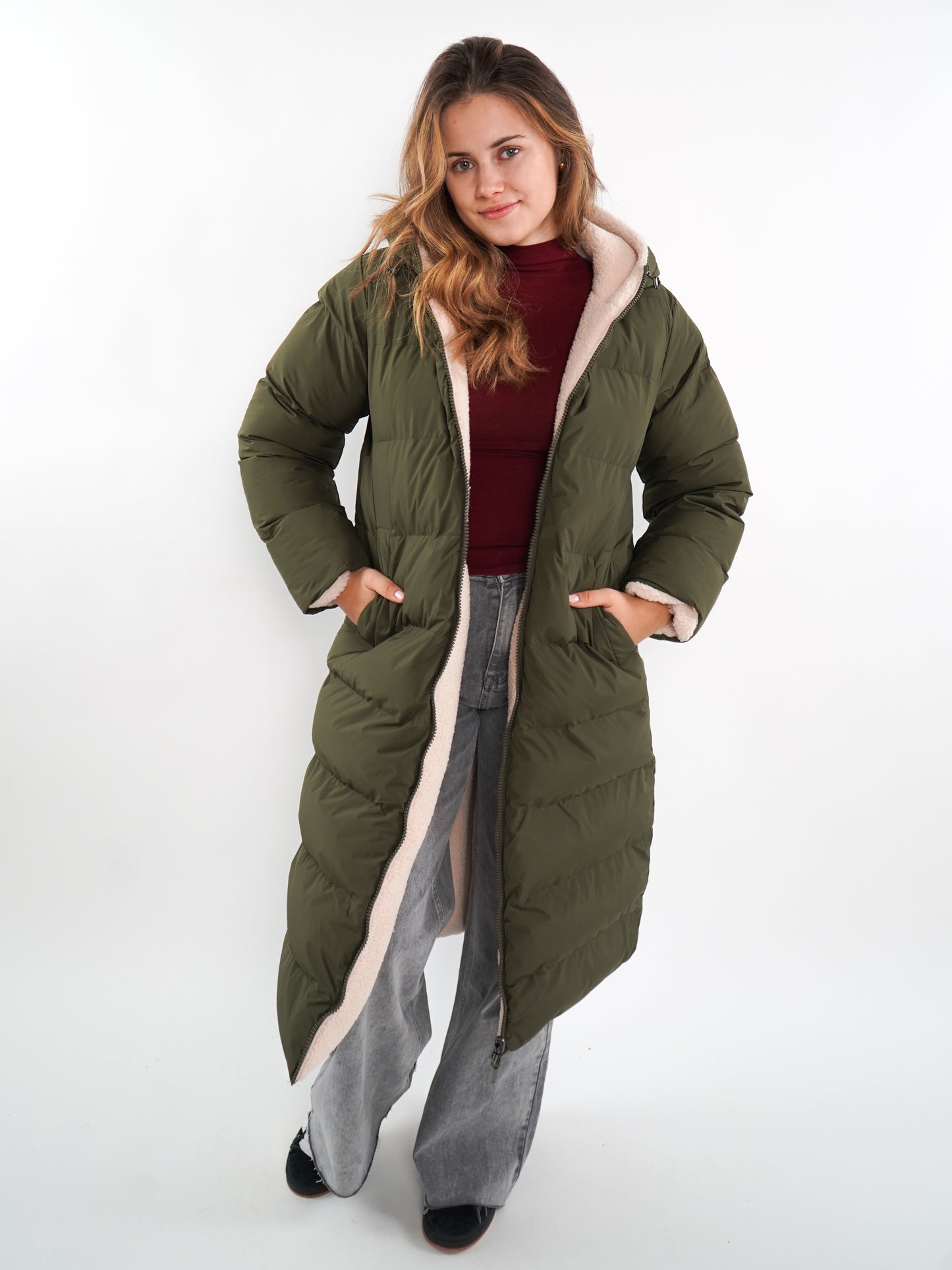 Flipcoat Winterjacke -  Khaki/Creme