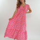 Musselin Midikleid Wilma - Leo Pink