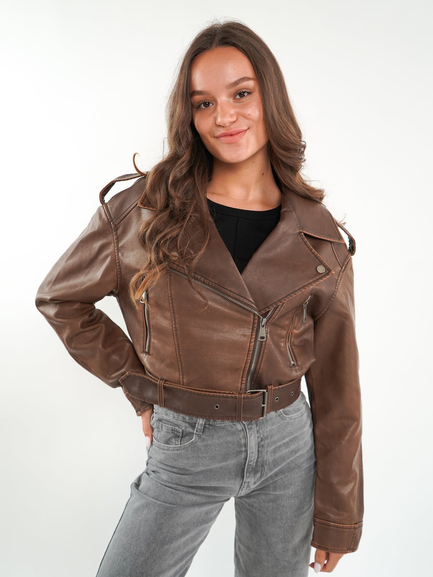 Wild Soul Leather Jacket - Braun