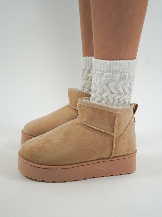 Classic Mini Boots - Beige