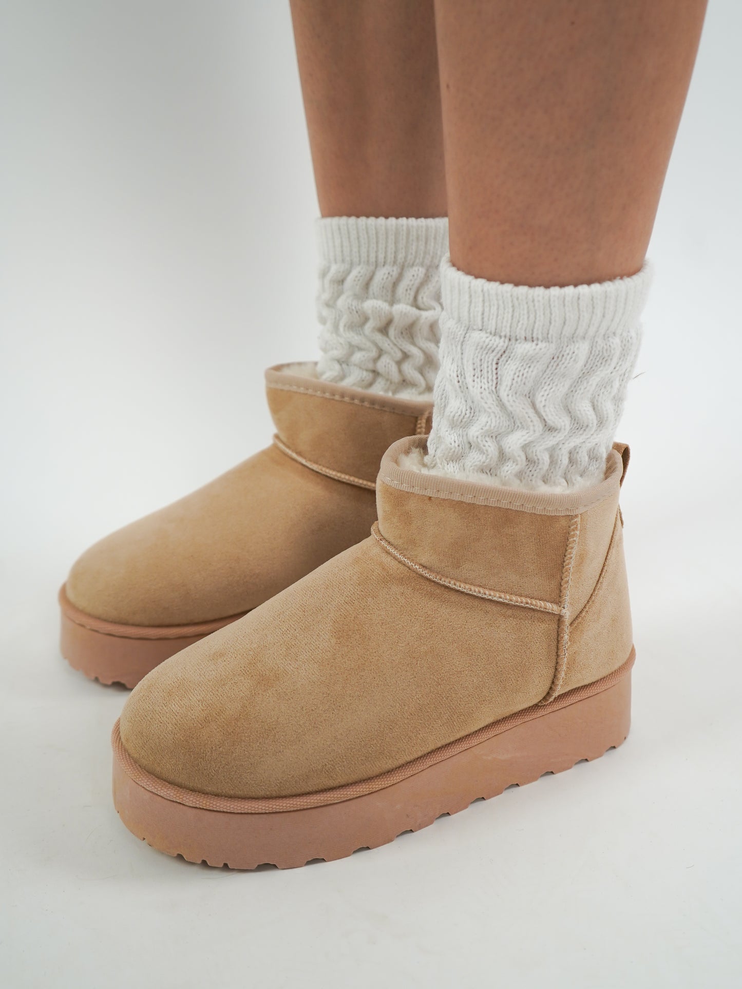 Classic Mini Boots - Beige