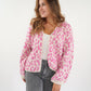 Knit Cardigan Leo - Rosa/Creme