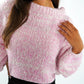 Strickpullover Stella - Rosa mit Weiß