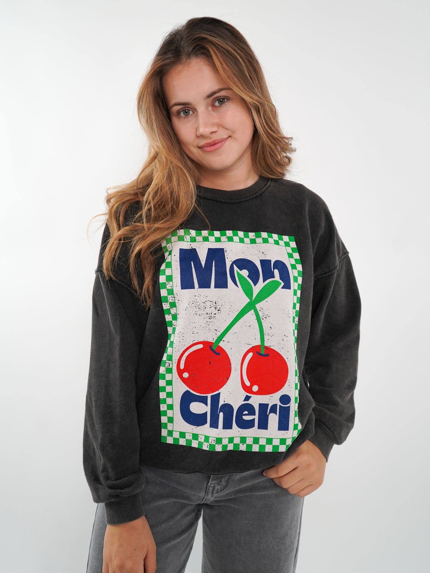 Mon Chéri Summer Sweatshirt - Washed Schwarz