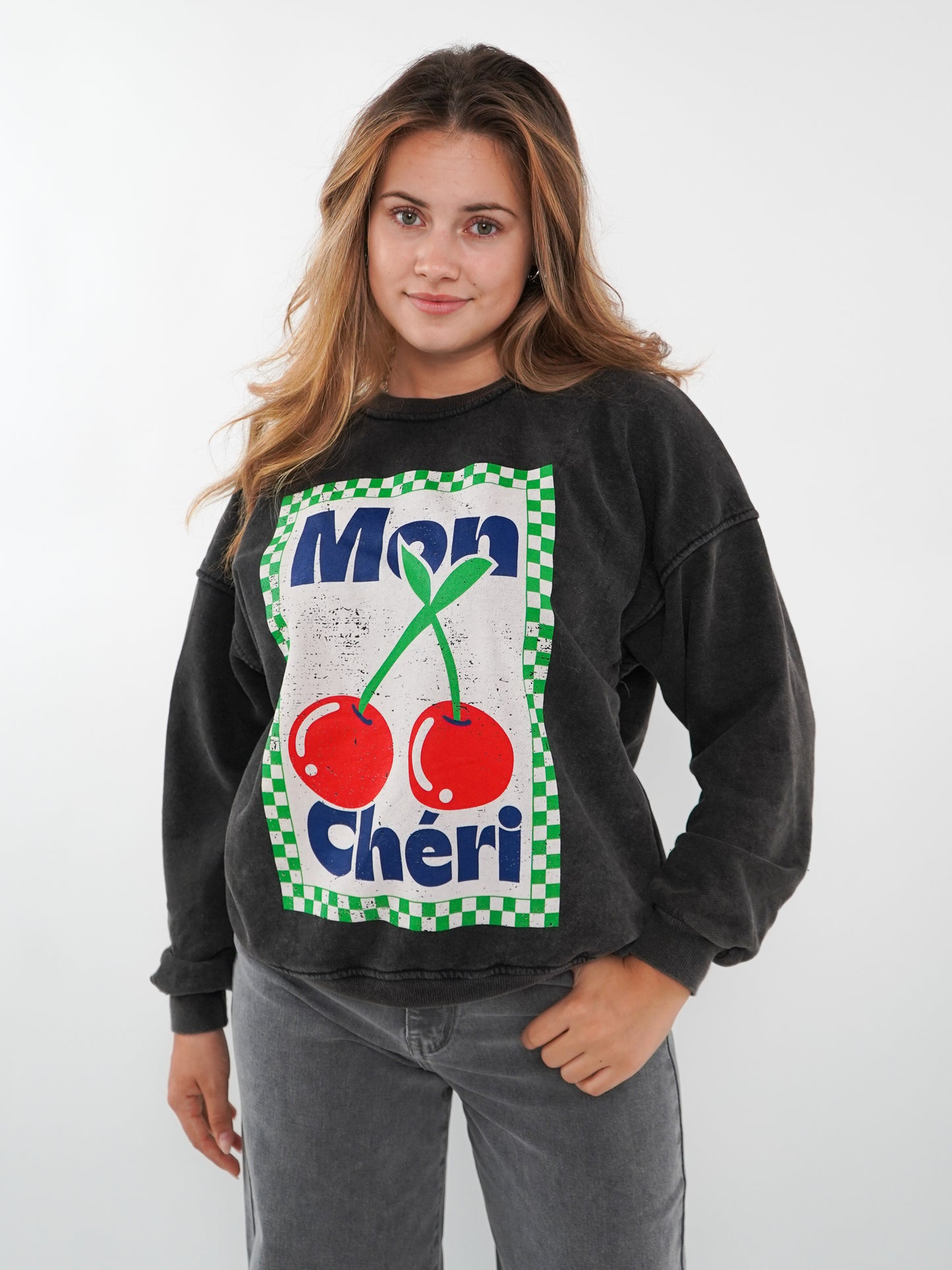 Mon Chéri Summer Sweatshirt - Washed Schwarz