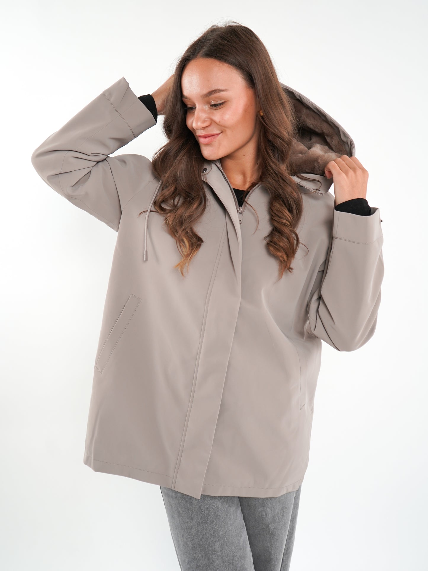 Chic Trek Coat - Dark Clay