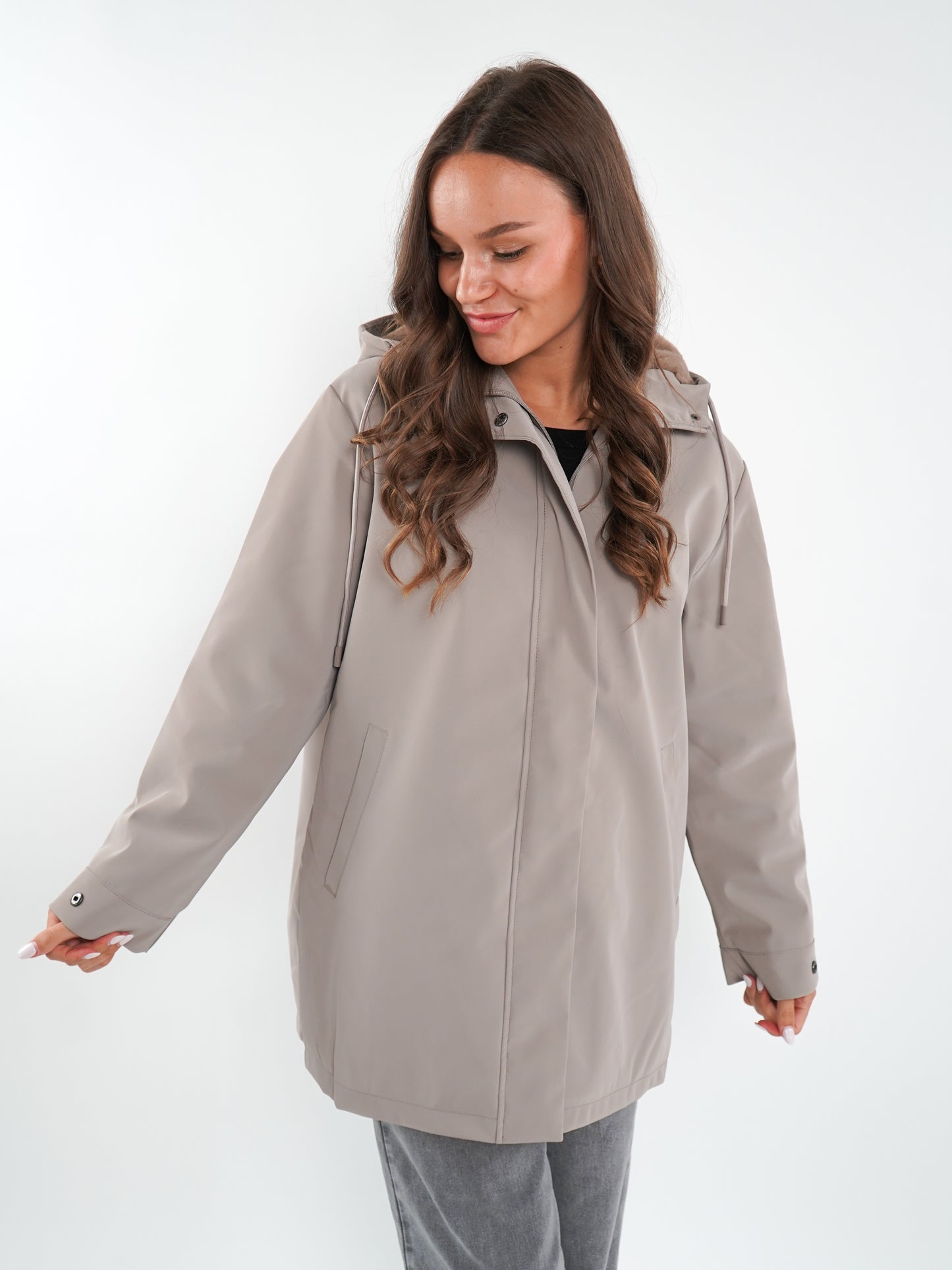 Chic Trek Coat - Dark Clay