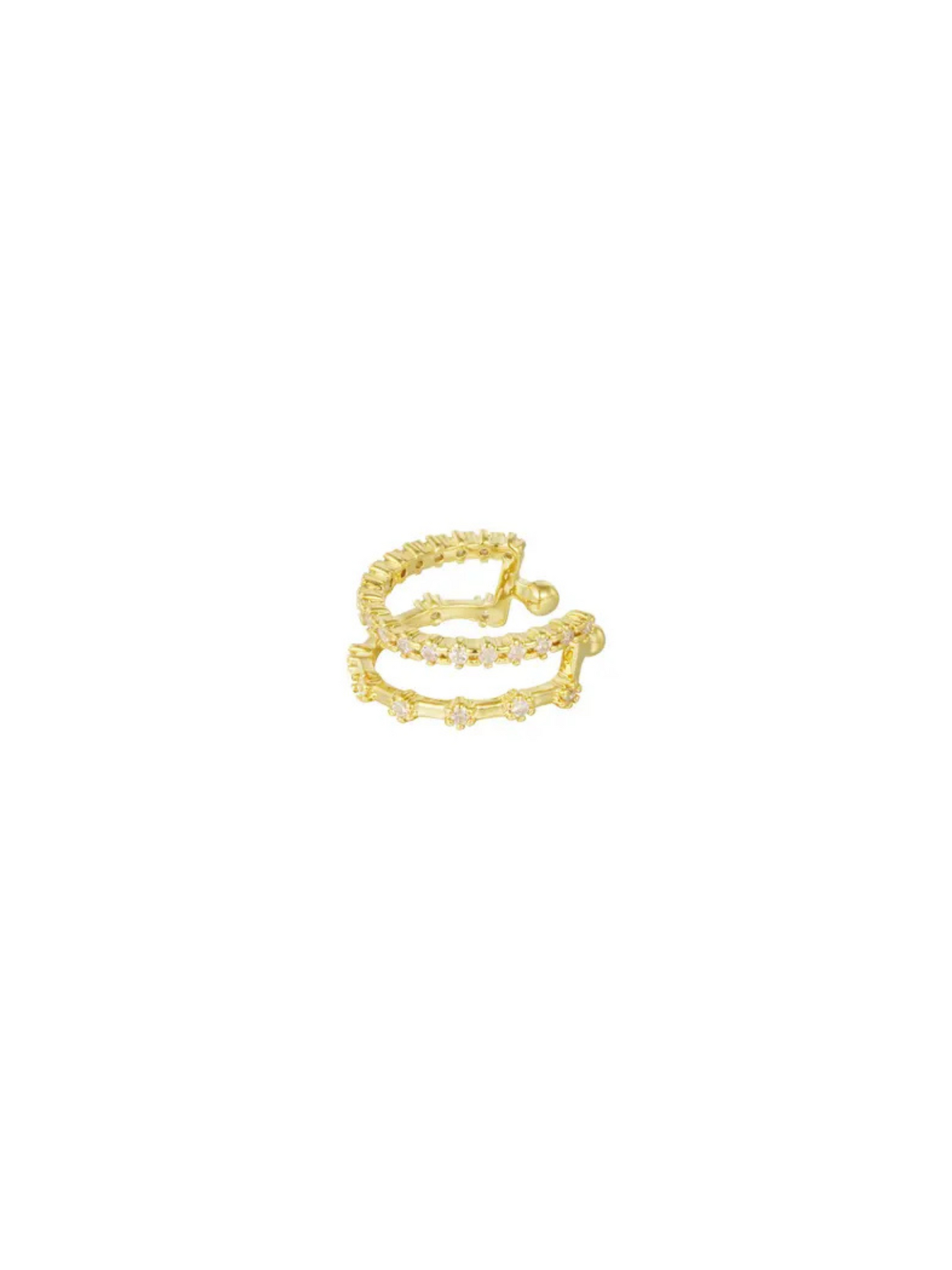 Double Cuff Lily - Gold Silber