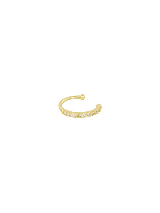 Skinny Line Ear Cuff - Gold Silber