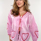 Full of Love Cardigan kariert rosa