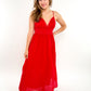 ZWEITELIEBE 332 Cotton Lace Midi Dress - rot - vom Umtausch ausgeschlossen -