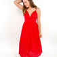 ZWEITELIEBE 332 Cotton Lace Midi Dress - rot - vom Umtausch ausgeschlossen -