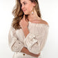 Leinen Off Shoulder Bluse