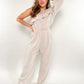 ZWEITELIEBE 223 Starstruck Off Shoulder Jumpsuit Musselin - Beige - vom Umtausch ausgeschlossen -