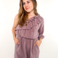 Starstruck Off Shoulder Jumpsuit Musselin - Mauve