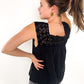 Lace Top Spitze - schwarz