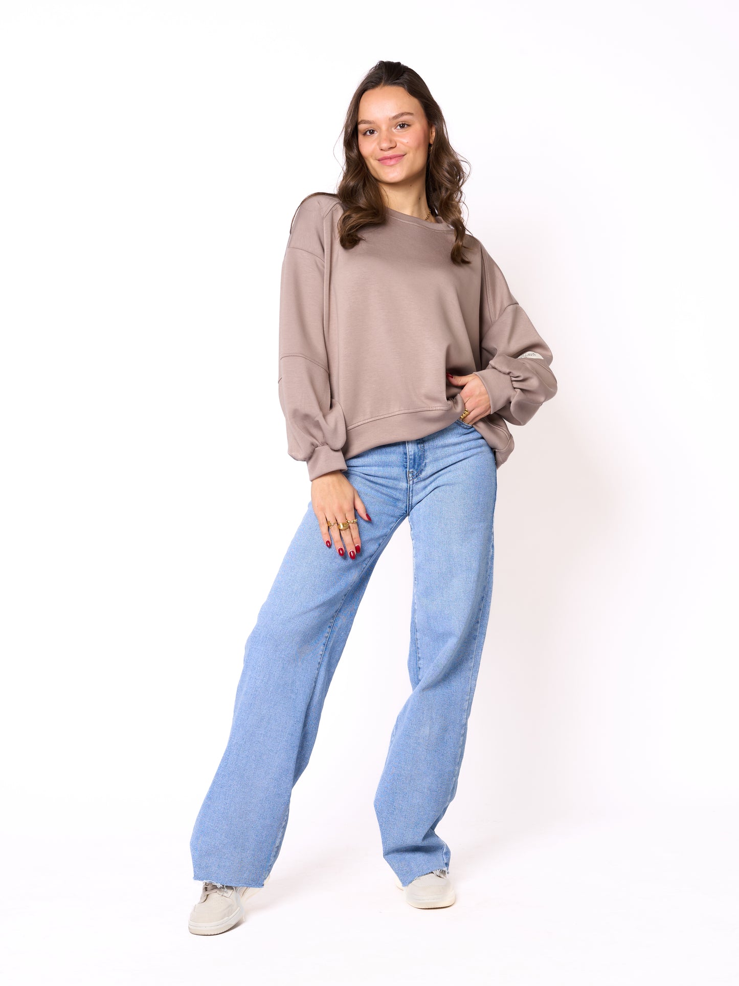 Basic Perfection Sweater - Braun mit Grau