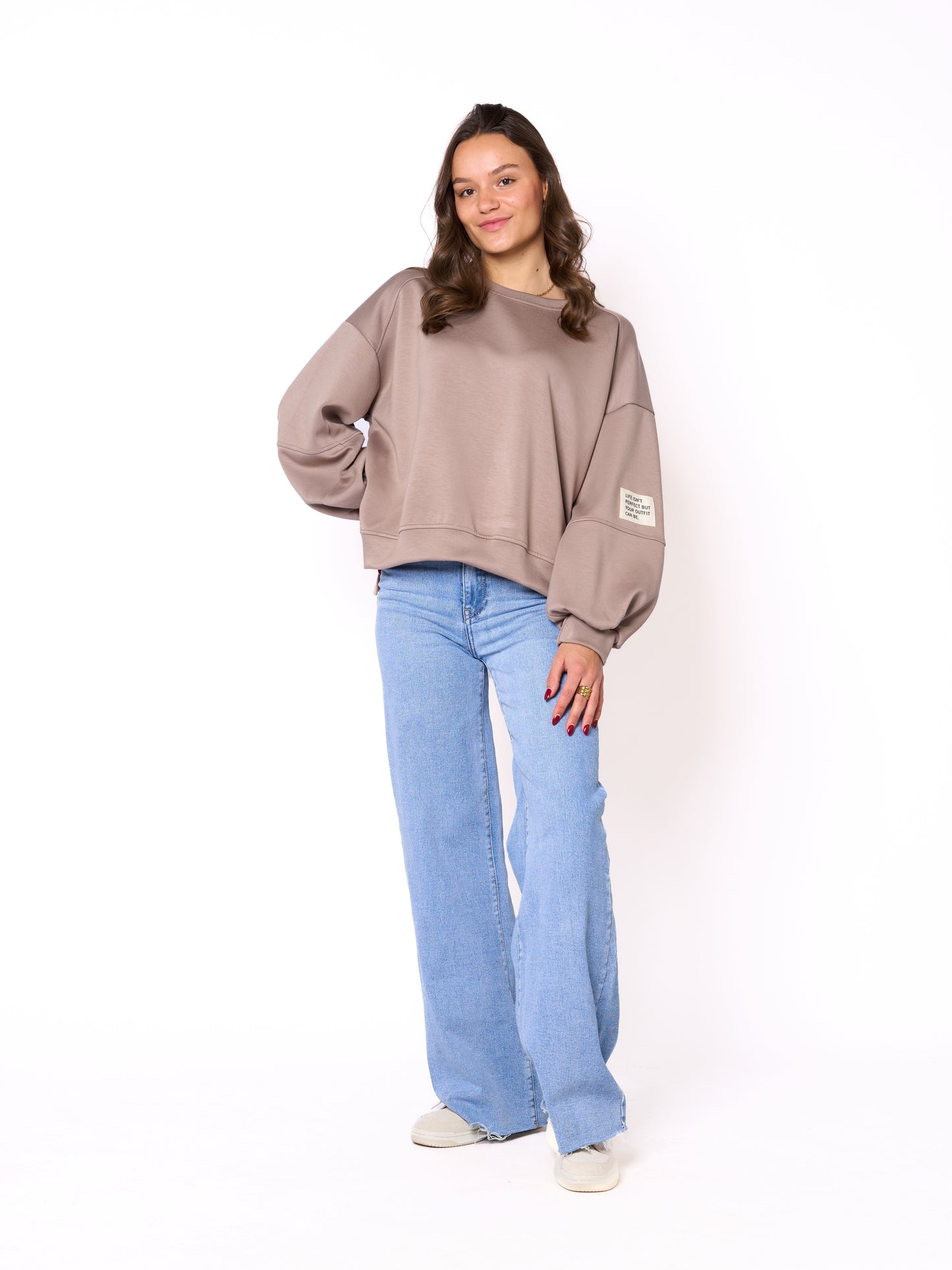 Basic Perfection Sweater - Braun mit Grau