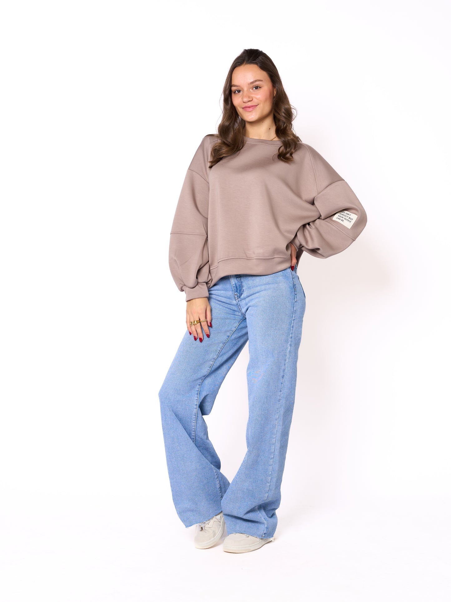 Basic Perfection Sweater - Braun mit Grau