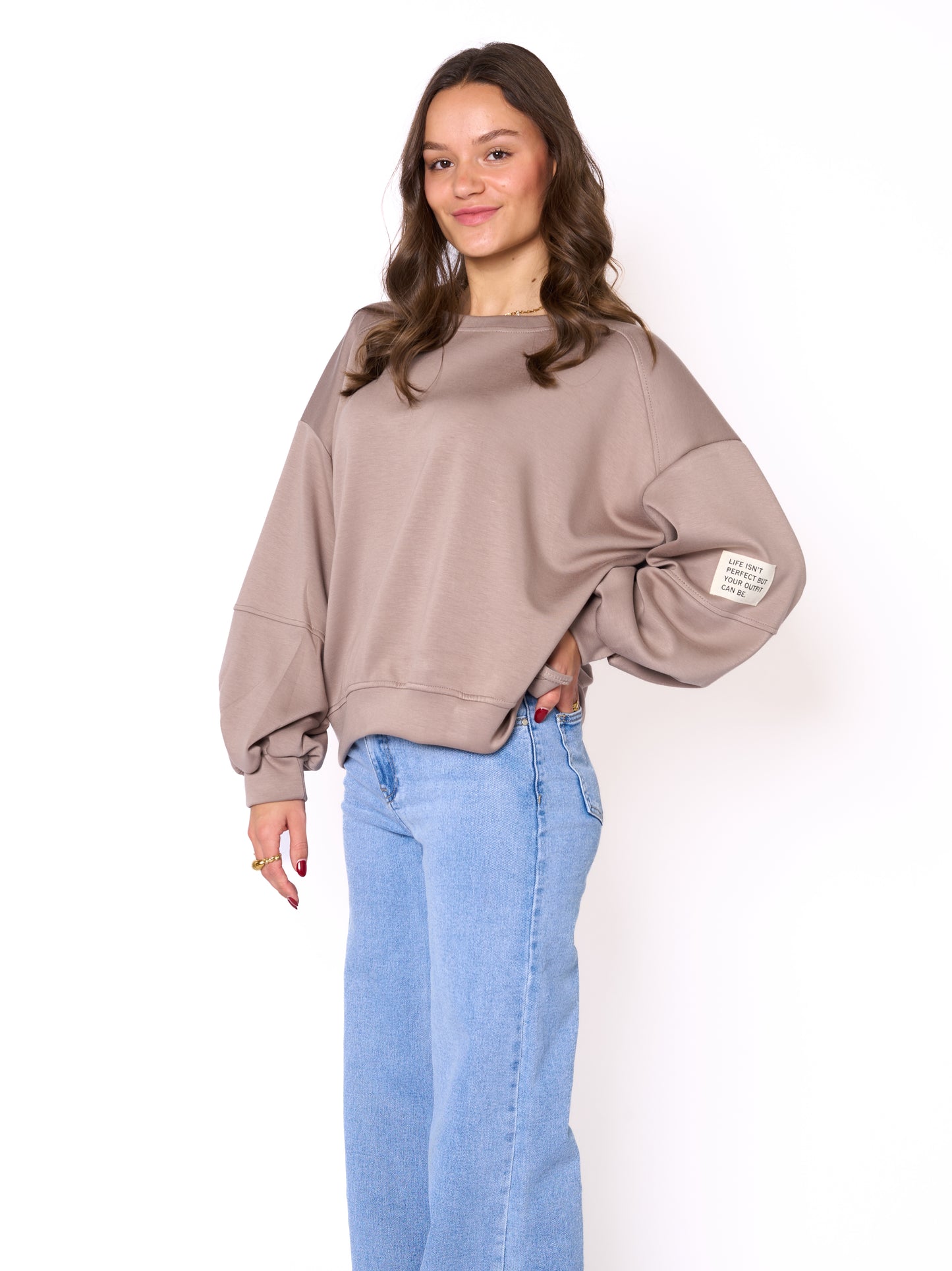 Basic Perfection Sweater - Braun mit Grau