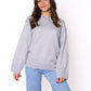 Basic Feinstrick Sweatshirt - Hellgrau