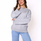 Basic Feinstrick Sweatshirt - Hellgrau