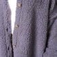 Bouclé Teddyjacke - Blaugrau