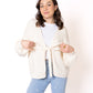 Bow Knit Cardigan Amber - Creme