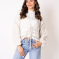 Boho Musselin Cardigan - Beige