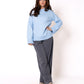 Basic Feinstrick Sweatshirt - Himmelsblau