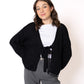 LUCKY DEAL 1229 Bow Knit Cardigan Amber - Schwarz - vom Umtausch ausgeschlossen -