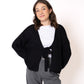 LUCKY DEAL 1229 Bow Knit Cardigan Amber - Schwarz - vom Umtausch ausgeschlossen -