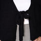 LUCKY DEAL 1229 Bow Knit Cardigan Amber - Schwarz - vom Umtausch ausgeschlossen -